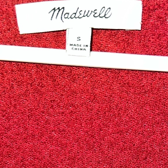 Madewell Red Tie-Front Marin Sweater Tee - Picture 5 of 6